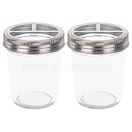BENECREAT Tooth Glass, with Stainless Steel Bottle Caps, Column, Clear, 86x110mm, 4pcs/box
(AJEW-BC0001-34)