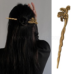 Tibetan Style Hair Accessories Alloy Hair Stick Findings, Cadmium Free & Nickel Free & Lead Free, Antique Bronze, 128x23x5mm, about 76pcs/1000g(TIBE-Q035-031AB-NR)