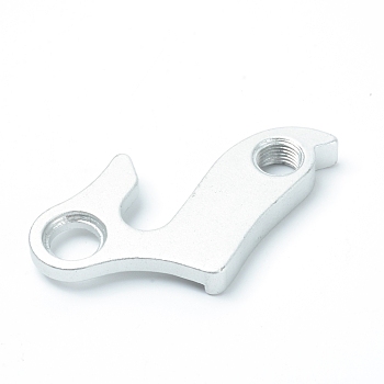 (Clearance Sale)Aluminum Tail Hook, Variable Speed Hook, Bicycle Accessories, Silver, 69.5x36.5x7.5mm, Hole: 9mm and 10mm