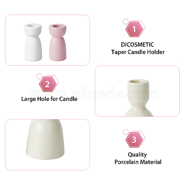 4 pcs 4 styles bougeoir en porcelaine en forme de vase(AJEW-DC0001-30)-4
