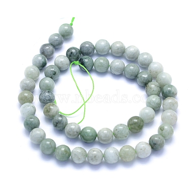 Natural Myanmar Jade/Burmese Jade Beads Strands(G-I279-C02-8mm)-2