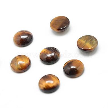 Natural Tiger Eye Gemstone Cabochons(G-T020-8mm-26)-1