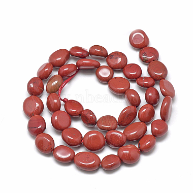 Chapelets de perles en jaspe rouge naturel(G-R445-8x10-09)-2