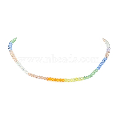 Glass Round Beaded Necklace(NJEW-JN04318)-6