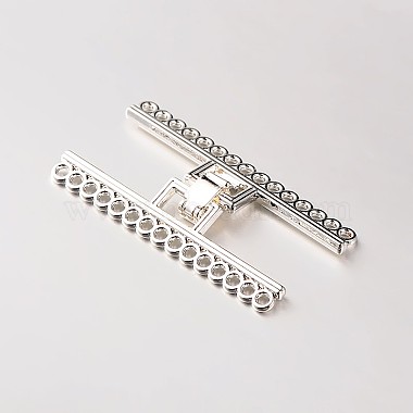 15 Strands Alloy and Brass Fold Over Clasps(PALLOY-N0112-07P)-2