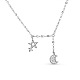 SHEGRACE Fashion Rhodium Plated 925 Sterling Silver Pendant Necklace(JN81A)-1