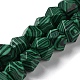 Synthetic Malachite Dyed Star Cut Round Beads Strands(G-M418-C13-01)-1