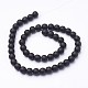 Chapelets de perles en pierre noire synthétique(X-G508-6)-2