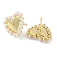 Boucles d'oreilles en laiton placage coeur pour femmes(EJEW-K245-13G)-2