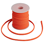 1 Roll Soft Nylon Braided Cord, Elastic Piping Cord Trim, Orange, 5x3mm, about 21.87 yards(20m)/roll(NWIR-SP0001-04E)