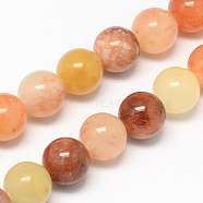 Natural Topaz Jade Bead Strands, Round, 8mm, Hole: 1mm, about 48pcs/strand, 14.9 inch(G-R193-06-8mm)
