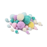 Polyester Ball Decoration, Pom Pom Ball, For DIY Craft, Mixed Color, 0.8~3cm, about 100pcs/set(FIND-Z042-01F)