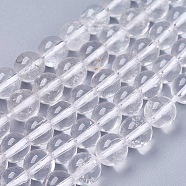 Natural Quartz Crystal Bead Strands, Round, Clear, 6~6.5mm, Hole: 1mm, about 60~63pcs/strand, 14.9 inch(G-R193-05-6mm)