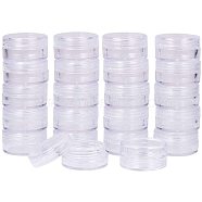 Column Plastic Bead Containers, Clear, 30x16mm(CON-PH0001-01)