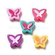 Two Tone Opaque Acrylic Beads, Butterfly, Mixed Color, 16x20x10.5mm, Hole: 3mm, about 250pcs/500g(X-SACR-K003-05)