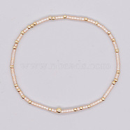 Bohemian Style Rainbow Glass & Brass Beaded Handmade Fashion Women's Bracelet(QD2599-11)