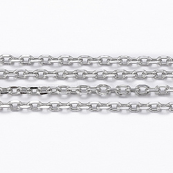 3.28 Feet 304 Stainless Steel Cable Chains, Diamond Cut Chains, Soldered, Faceted, Oval, Stainless Steel Color, 2x1.4x0.4mm(X-CHS-H009-02P)