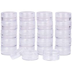 Column Plastic Bead Containers, Clear, 30x16mm(CON-PH0001-01)