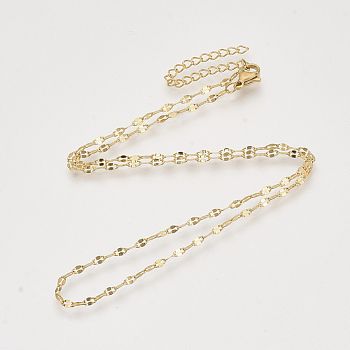 Brass Cable Chains Necklace Making, with Lobster Claw Clasps, Nickel Free, Real 18K Gold Plated, 16.4 inch(41.9cm), 2mm