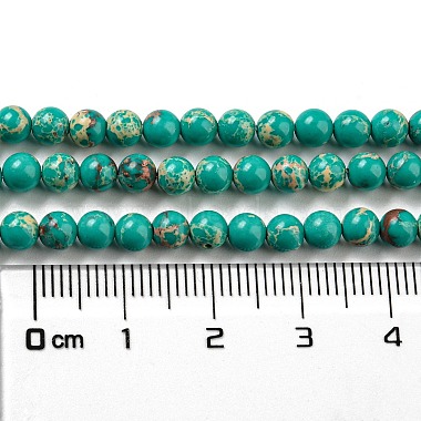 Brins de perles teintes en jaspe impérial synthétique(G-D077-A01-02C)-5
