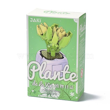 Fleurs succulentes en plastique blocs de construction de plantes ensemble de jouets de bricolage(DIY-I077-02)-2