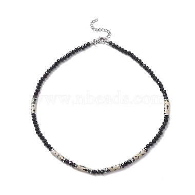 Glass & Non-magnetic Synthetic Hematite Bead Necklaces(NJEW-JN04287)-2