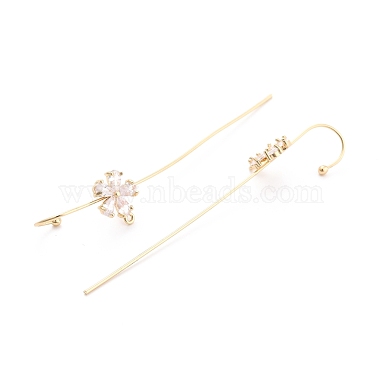 Boucles d'oreilles à crochets sur chenilles pour oreilles de fleurs pour femmes filles(EJEW-B008-01LG)-2