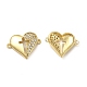 Brass Micro Pave Clear Cubic Zirconia Connector Charms(KK-E068-VB352)-2