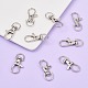 Platinum Plated Alloy Lobster Swivel Clasps For Key Ring(PALLOY-E385-15P)-5