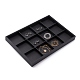 Stackable Wood Display Trays Covered By Black Leatherette(PCT106)-2