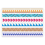 Plastic Drawing Painting Stencils Templates, for Painting on Scrapbook Fabric Tiles Floor Furniture Wood, Rectangle, Mixed Shapes, 29.7x21cm(DIY-WH0396-697)