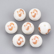 Electroplate Glass Beads, Round with Constellations Pattern, Rose Gold Plated, Pisces, 10mm, Hole: 1.2mm(EGLA-S178-11C-04)