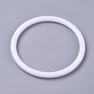 Hoops Macrame Ring, for Crafts and Woven Net/Web with Feather Supplies, White, 73.5x5.5mm, Inner diameter: 62.5mm(X-DIY-WH0157-47B)