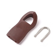 Plastic Zipper Pull Charms, Zipper Pull Tab For Clothing Accessories, Saddle Brown, 34.5x15.5x8.5mm, 16x9.5x1.5mm(FIND-WH0051-82A-01)