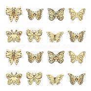 100Pcs Poplar Wood Cabochons, Unfinished Wooden Embellishments, Laser Cut Wood Shapes, Butterfly, Blanched Almond, 23.5~26.5x27.5~39.5x2.5mm(WOOD-CJ0001-40)