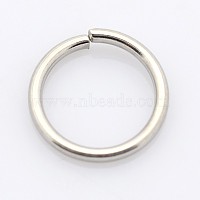 304 Stainless Steel Open Jump Rings, Stainless Steel Color, 20 Gauge, 7x0.8mm, Inner Diameter: 5.4mm, about 127pcs/10g