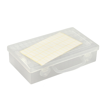 Plastic Bead Containers, for Small Parts, Hardware and Craft, Rectangle, White, 21x15.5x5.5cm