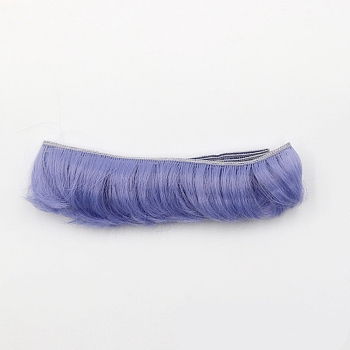 High Temperature Fiber Short Bangs Hairstyle Doll Wig Hair, for DIY Girl BJD Makings Accessories, Lilac, 1.97 inch(5cm)