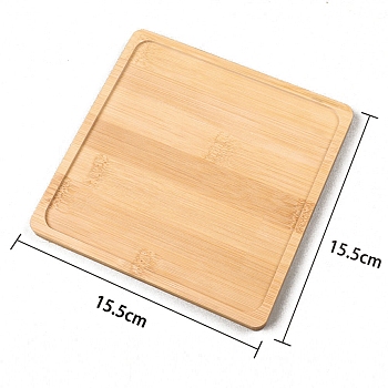 Square Wood Mosaic Base, Square, 155x155mm