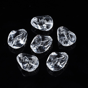 Transparent Acrylic Beads, Teardrop, Clear, 16.5x13.5x10.5mm, Hole: 1.8mm, about 510pcs/500g