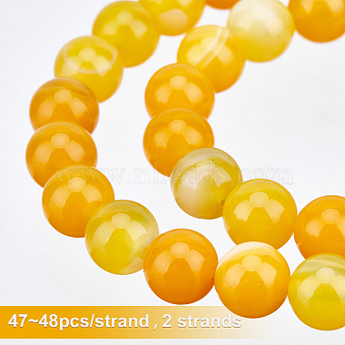 2 Strands Natural Striped Agate/Banded Agate Bead Strands(G-OC0002-33)-3