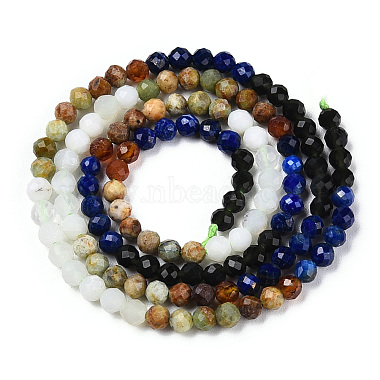 Natural & Synthetic Mixed Gemstone Beads Strands(G-D080-A01-02-01)-2