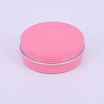 Aluminum Box, with Spiricle, Column, Pink, 8.65x2.85cm, Inner Size: 7.95cm.(CON-WH0074-37)