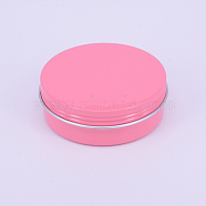 Aluminum Box, with Spiricle, Column, Pink, 8.65x2.85cm, Inner Size: 7.95cm.(CON-WH0074-37)