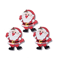 Christmas Style Printed Acrylic Cabochons, Santa Claus, 36x29x2mm(MACR-O045-01B)
