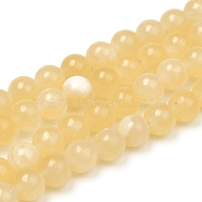 Natural Topaz Jade Beads Strands, Round, 6mm, Hole: 1mm, about 63pcs/Strand, 14.96 inch(38cm)(G-G829-04-6mm)