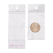 Rectangle Cellophane Bags, White, 11.8x4.6cm, Unilateral Thickness: 0.1mm, Inner Measure: 7.5x4.6cm, Hole: 6mm(OPC-F001-03B)