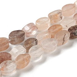 Natural Purple Strawberry Quartz Beads Strands, Flat Oval, 6~6.5x4~4.5x2.5mm, Hole: 0.6mm, about 64pcs/strand, 15.94''(40.5cm)(G-M420-H05-03)