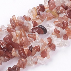Natural Carnelian Stone Bead Strands, Chip, 4~10x4~6x2~4mm, Hole: 1mm, about 320pcs/strand, 35.4 inch(X-G-R192-10)