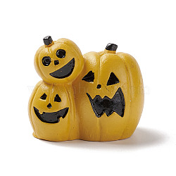 Halloween Theme Mini Resin Home Display Decorations, 3 Pumpkin Jack-O'-Lanterns, Sandy Brown, 41x26.5x36.5mm(DJEW-B005-20)